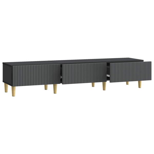 TV-Schränk 147 x 34,5 x 30 cm Schwarz Holzwerkstoff