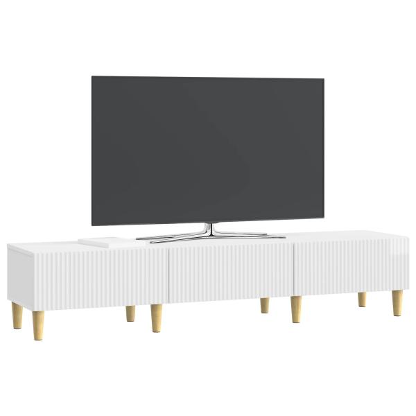 TV-Schränk Hochglanz Weiß 147 x 34,5 x 30 cm Holzwerkstoff