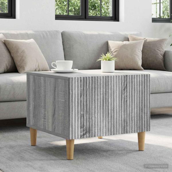 ARDEBO.de - Couchtisch Graues Sonoma 49 x 50 x 40 cm Holzwerkstoff