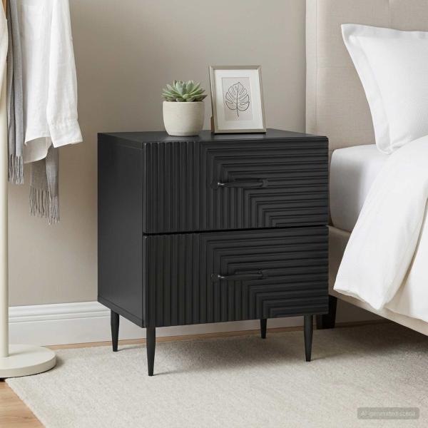 Nachttisch 2 Stk. Schwarz 43 x 34,5 x 47,5 cm Holzwerkstoff