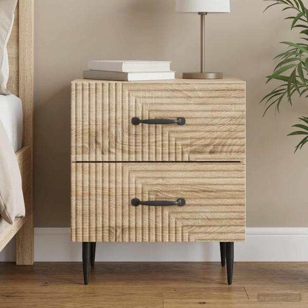 ARDEBO.de - Nachttisch Sonoma-Eiche 43 x 34,5 x 47,5 cm Holzwerkstoff