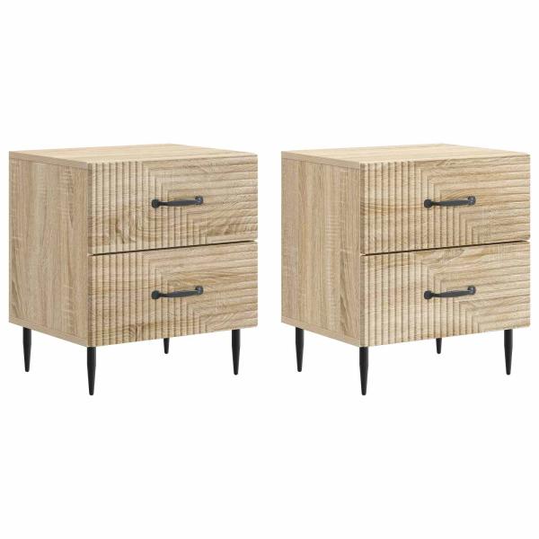 Nachttisch 2 Stk. Sonoma-Eiche 43 x 34,5 x 47,5 cm