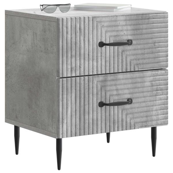 Nachttisch Betongrau 43 x 34,5 x 47,5 cm Holzwerkstoff