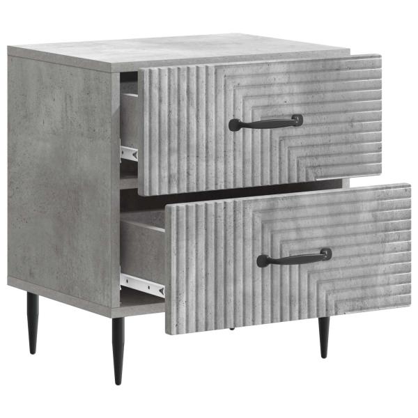 Nachttisch Betongrau 43 x 34,5 x 47,5 cm Holzwerkstoff