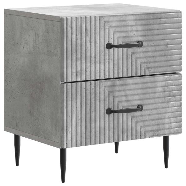 Nachttisch 2 Stk. Betongrau 43 x 34,5 x 47,5 cm Holzwerkstoff