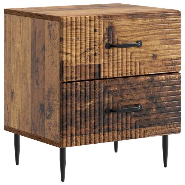 Nachttisch 2 Stk. Altholz 43 x 34,5 x 47,5 cm Holzwerkstoff