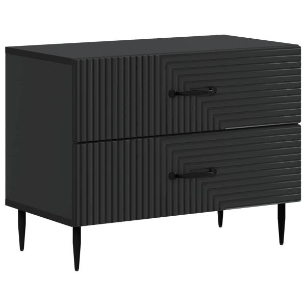Nachttisch Schwarz 62 x 34,5 x 47,5 cm Holzwerkstoff