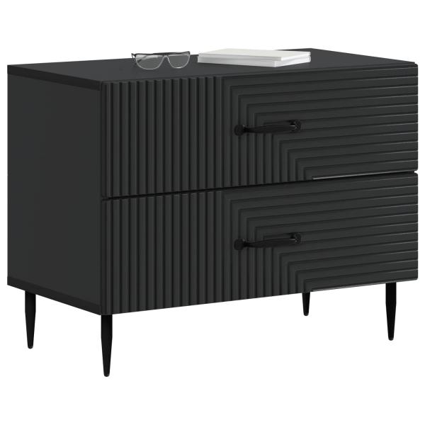 Nachttisch Schwarz 62 x 34,5 x 47,5 cm Holzwerkstoff