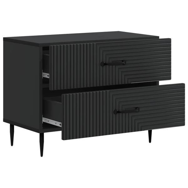 Nachttisch Schwarz 62 x 34,5 x 47,5 cm Holzwerkstoff