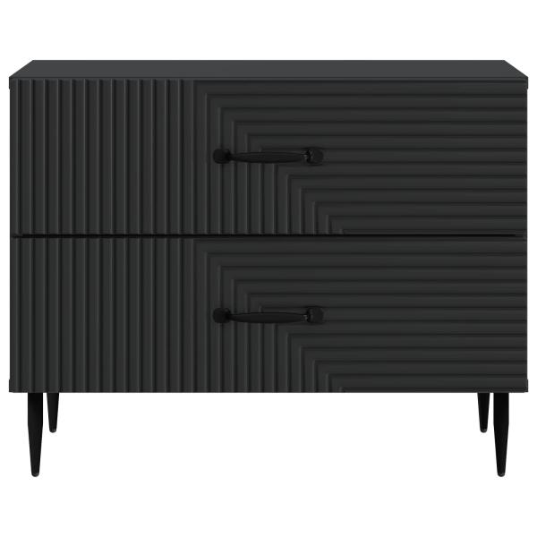 Nachttisch Schwarz 62 x 34,5 x 47,5 cm Holzwerkstoff