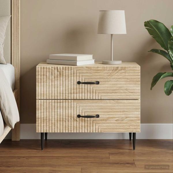 ARDEBO.de - Nachttisch Sonoma-Eiche 62 x 34,5 x 47,5 cm Holzwerkstoff
