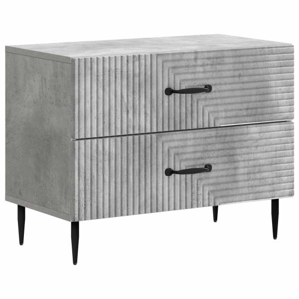 Nachttisch Betongrau 62 x 34,5 x 47,5 cm Holzwerkstoff