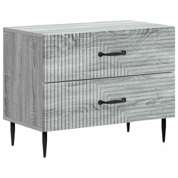 Nachttisch Graues Sonoma 62 x 34,5 x 47,5 cm Holzwerkstoff