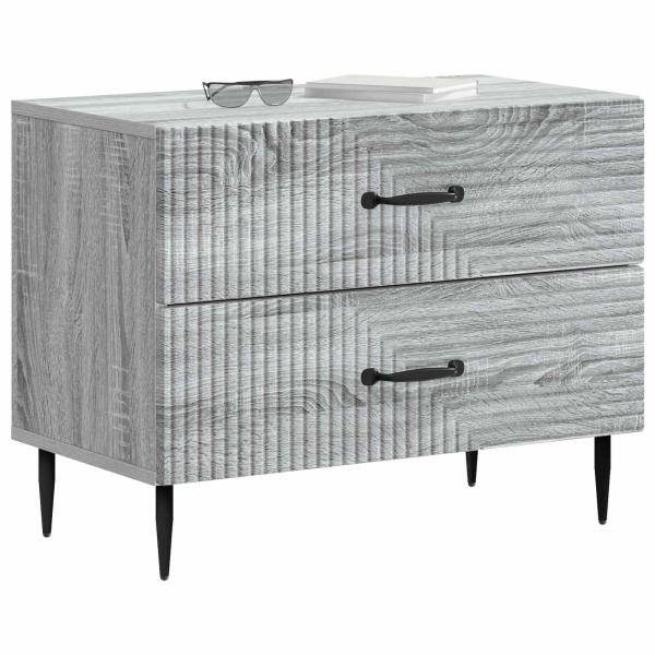 Nachttisch Graues Sonoma 62 x 34,5 x 47,5 cm Holzwerkstoff