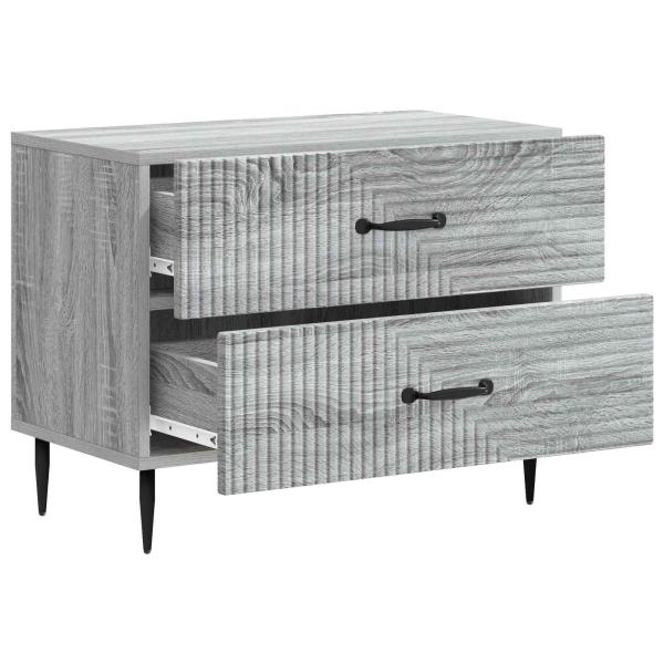 Nachttisch Graues Sonoma 62 x 34,5 x 47,5 cm Holzwerkstoff