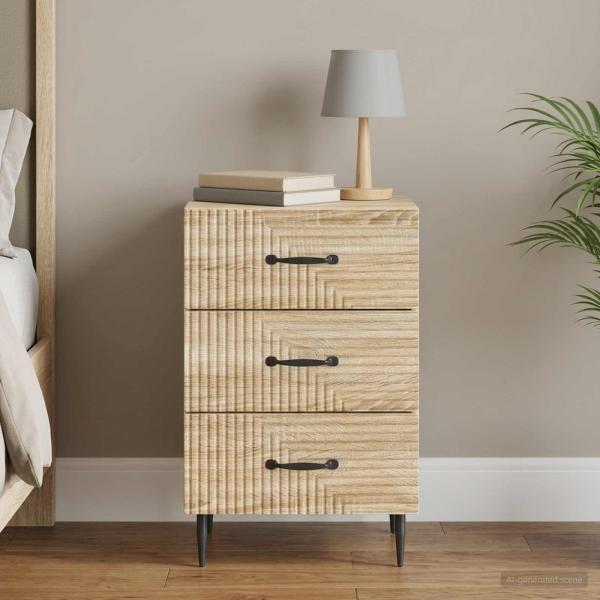 ARDEBO.de - Nachttisch Sonoma-Eiche 43 x 41 x 66,5 cm Holzwerkstoff