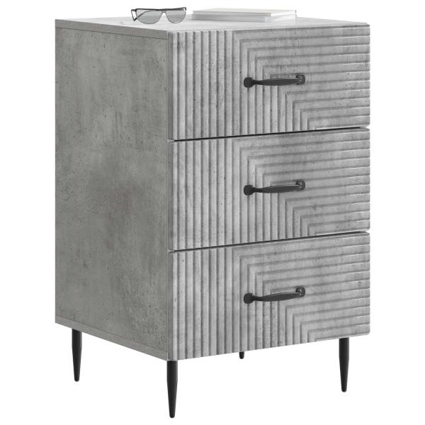 Nachttisch Betongrau 43 x 41 x 66,5 cm Holzwerkstoff
