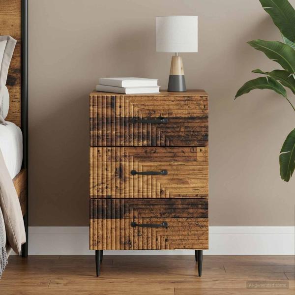 ARDEBO.de - Nachttisch Altholz 43 x 41 x 66,5 cm Holzwerkstoff