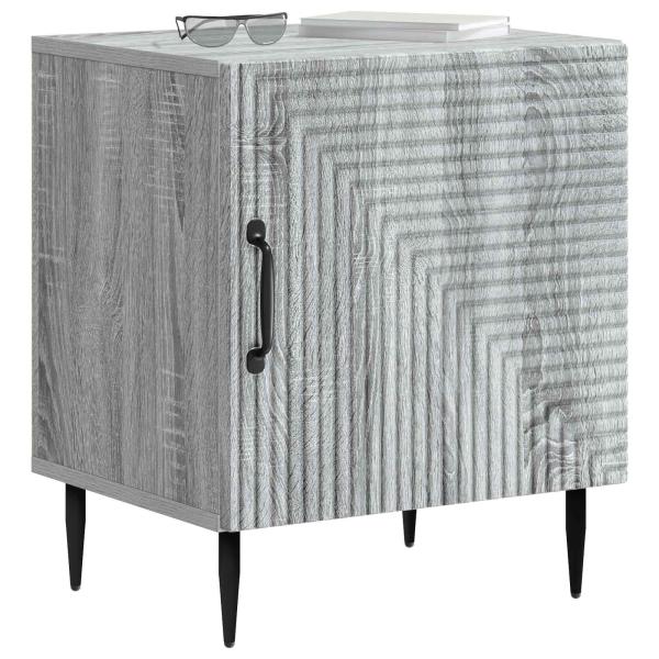 Nachttisch 2 stk. Graues Sonoma 43 x 34,5 x 50 cm Holzwerkstoff
