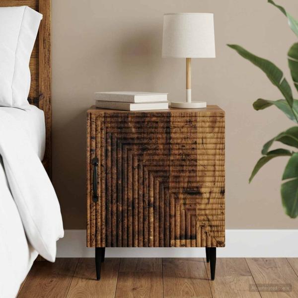 ARDEBO.de - Nachttisch Altholz 43 x 34,5 x 50 cm Holzwerkstoff