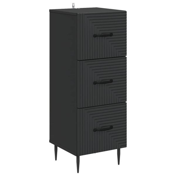 Schubladenschrank Schwarz 33 x 34,5 x 89,5 cm Holzwerkstoff