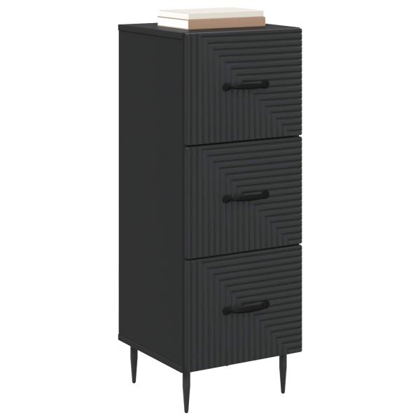 Schubladenschrank Schwarz 33 x 34,5 x 89,5 cm Holzwerkstoff