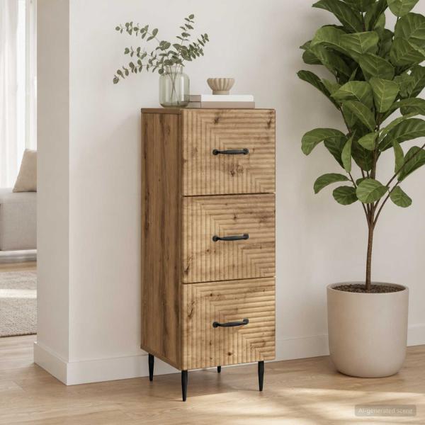 ARDEBO.de - Schubladenschrank 33 x 34,5 x 89,5 cm Holzwerkstoff