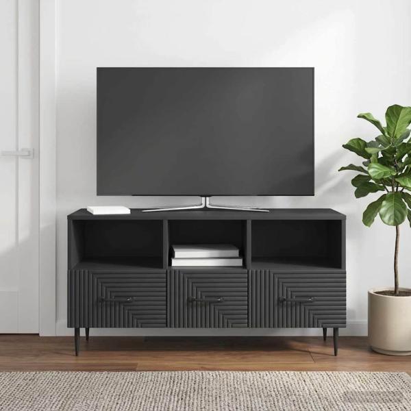 ARDEBO.de - TV-Schränk Schwarz 102 x 34,5 x 50 cm Holzwerkstoff