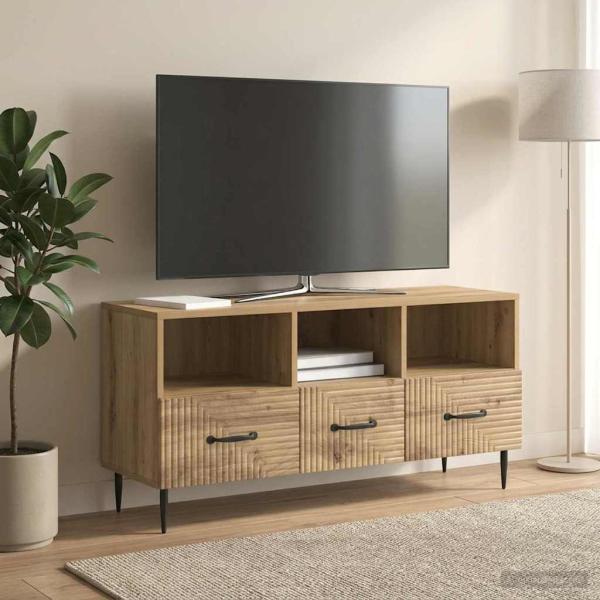 ARDEBO.de - TV-Schränk 102 x 34,5 x 50 cm Artisan-Eiche Holzwerkstoff