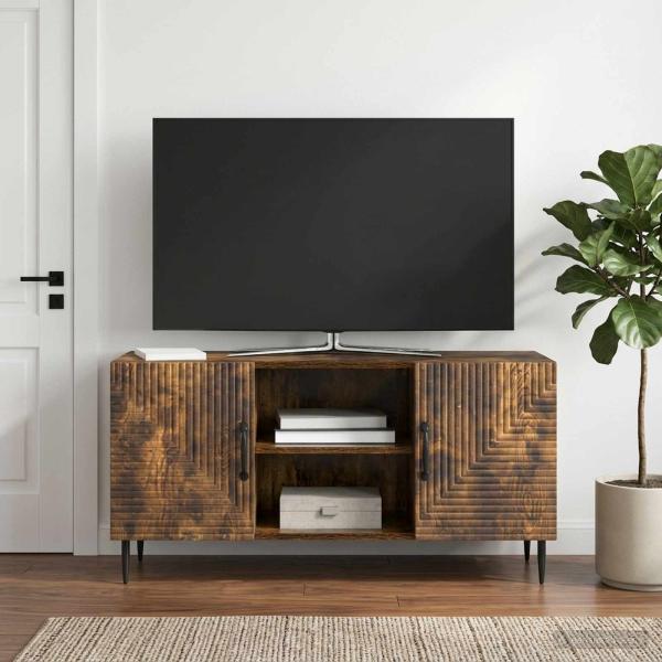 ARDEBO.de - TV-Schränk Geräucherte Eiche 102 x 34,5 x 50 cm Holzwerkstoff