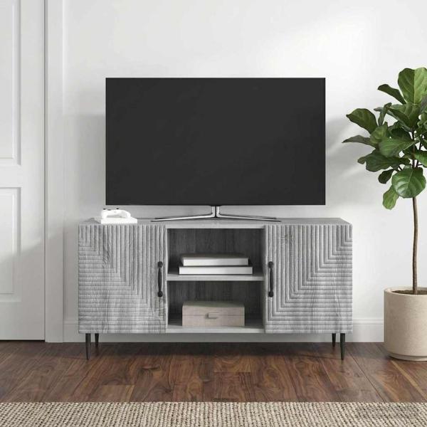 ARDEBO.de - TV-Schränk Graues Sonoma 102 x 34,5 x 50 cm Holzwerkstoff