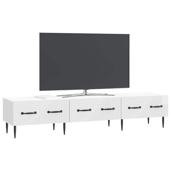 TV-Schränk Hochglanz Weiß 147 x 34,5 x 30 cm Holzwerkstoff