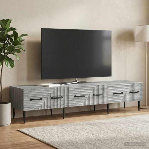 TV-Schränk Graues Sonoma 147 x 34,5 x 30 cm Holzwerkstoff