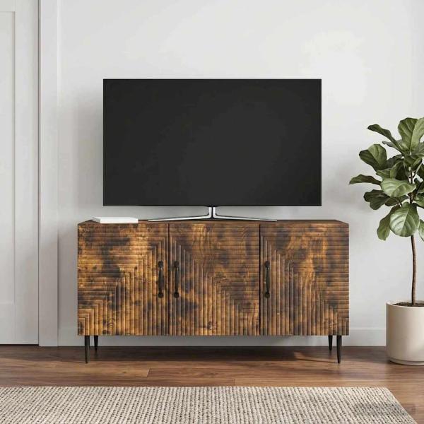 ARDEBO.de - TV-Schränk Geräucherte Eiche 99 x 34,5 x 50 cm Holzwerkstoff