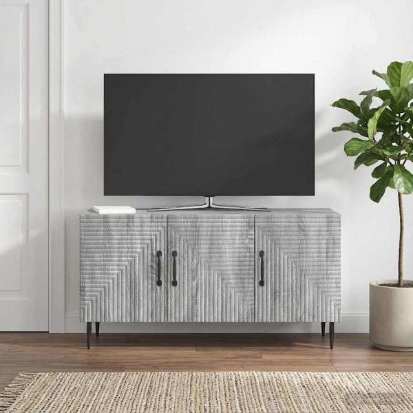 ARDEBO.de - TV-Schränk Graues Sonoma 99 x 34,5 x 50 cm Holzwerkstoff