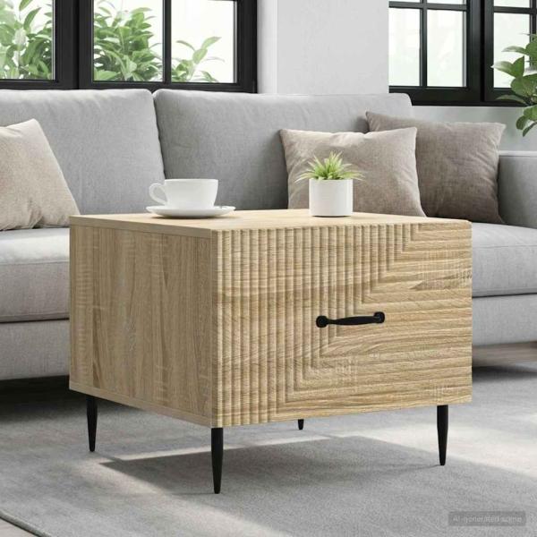 ARDEBO.de - Couchtisch Sonoma-Eiche 49 x 50 x 40 cm Holzwerkstoff