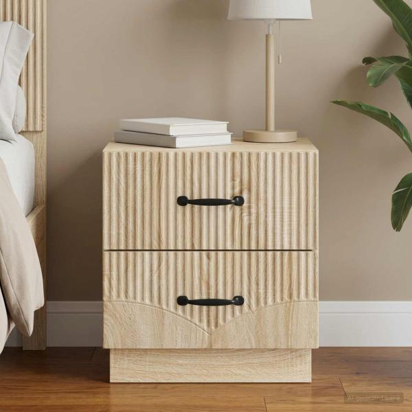 ARDEBO.de - Nachttisch Sonoma-Eiche 43 x 34,5 x 44,5 cm Holzwerkstoff