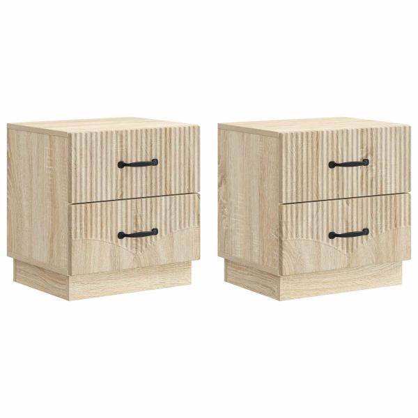 Nachttisch 2 stk. Sonoma-Eiche 43 x 34,5 x 44,5 cm