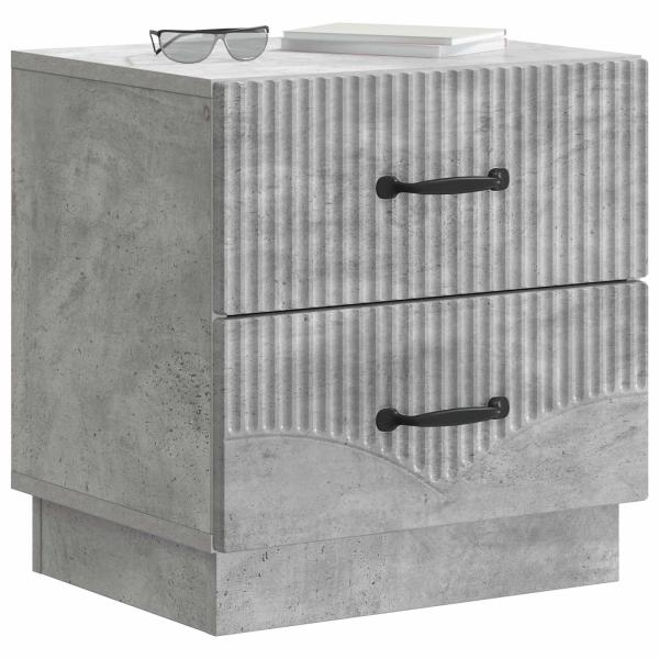 Nachttisch 2 stk. Betongrau 43 x 34,5 x 44,5 cm Holzwerkstoff
