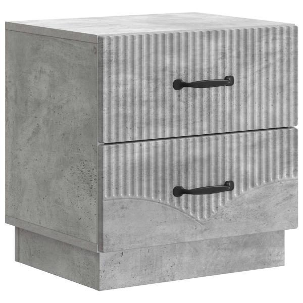 Nachttisch 2 stk. Betongrau 43 x 34,5 x 44,5 cm Holzwerkstoff