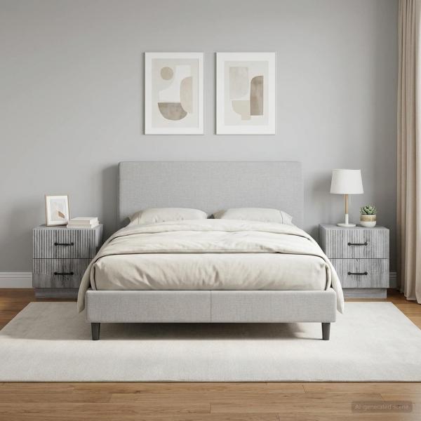 Nachttisch 2 stk. Graues Sonoma 43 x 34,5 x 44,5 cm