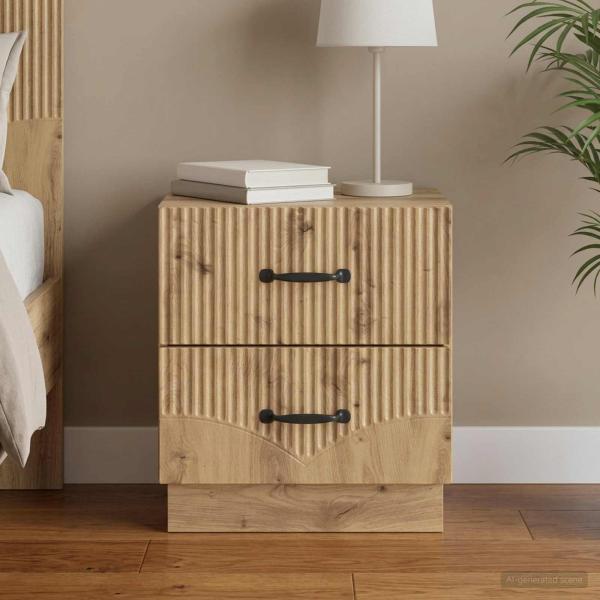 ARDEBO.de - Nachttisch Artisan-Eiche 43 x 34,5 x 44,5 cm Holzwerkstoff