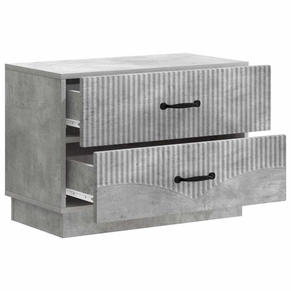 Nachttisch Betongrau 62 x 34,5 x 44,5 cm Holzwerkstoff