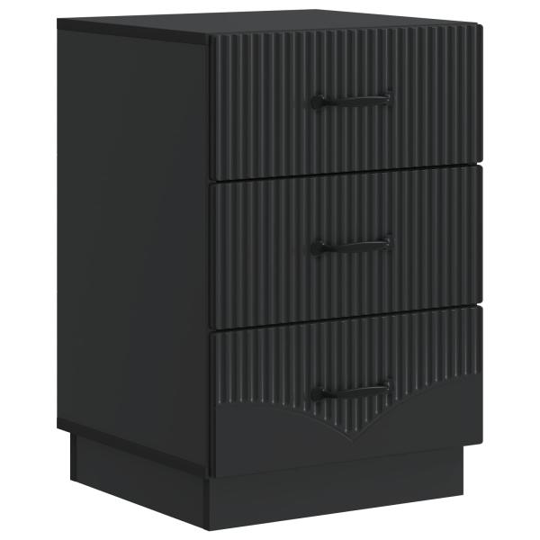 Nachttisch Schwarz 43 x 41 x 63,5 cm Holzwerkstoff