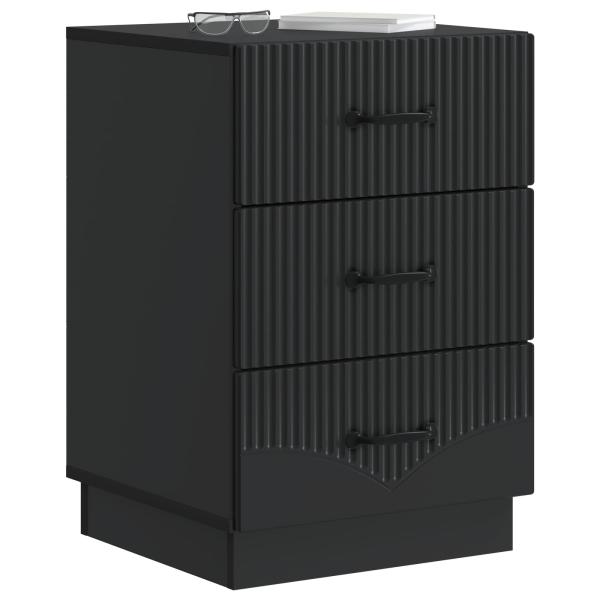 Nachttisch Schwarz 43 x 41 x 63,5 cm Holzwerkstoff