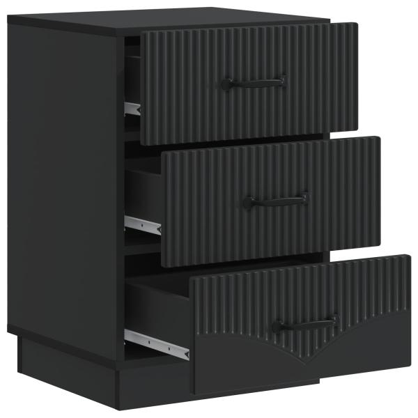 Nachttisch Schwarz 43 x 41 x 63,5 cm Holzwerkstoff