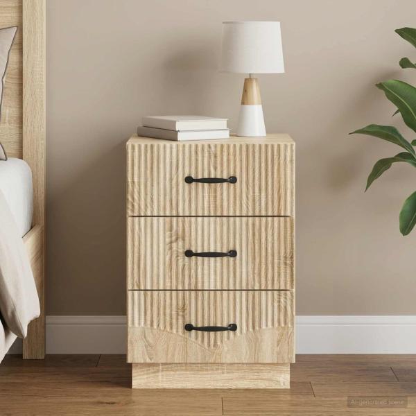 ARDEBO.de - Nachttisch Sonoma-Eiche 43 x 41 x 63,5 cm Holzwerkstoff