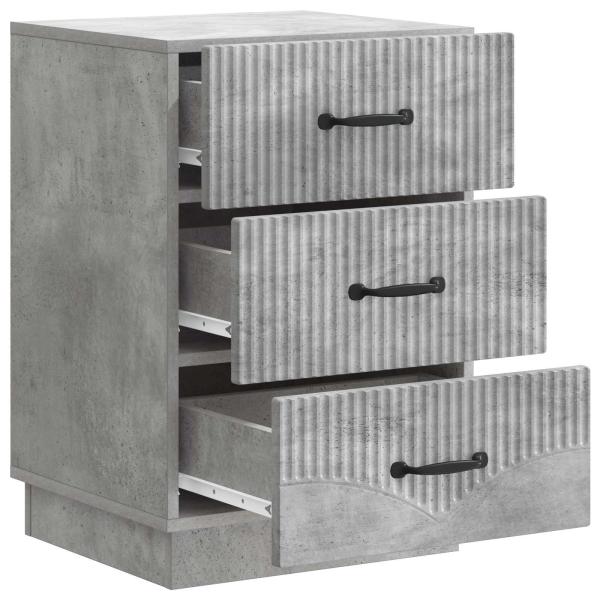 Nachttisch Betongrau 43 x 41 x 63,5 cm Holzwerkstoff