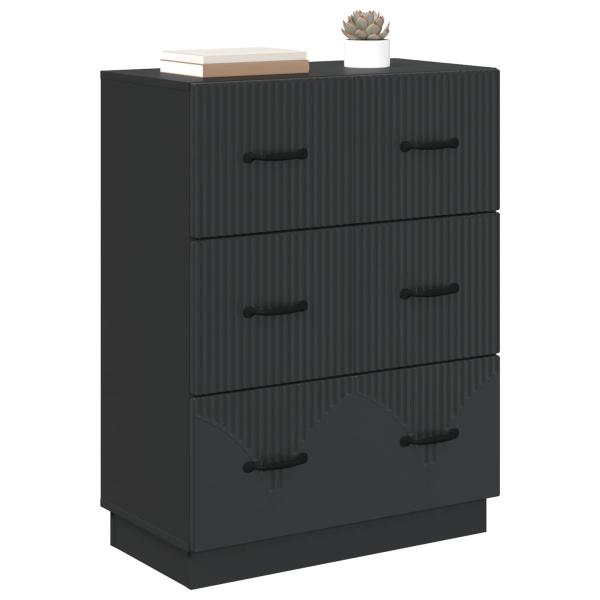 Schubladenschrank Schwarz 66 x 34,5 x 87 cm Holzwerkstoff