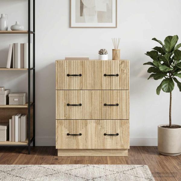 Schubladenschrank Sonoma-Eiche 66 x 34,5 x 87 cm Holzwerkstoff